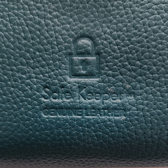 Teal leather wallet - Picture 5 of 8